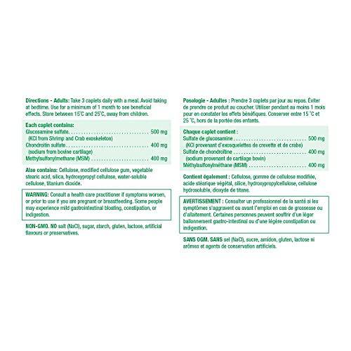 Glucosamine Chondroitin MSM Caplets, 1,300 mg - Zecoya