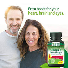 Adrien Gagnon - Omega 3 Extra-Strength (400 mg EPA + 200 mg DHA), 1000 mg, Cognitive, Cardiovascular and Joint Support. 180 (120+60 Bonus) Softgels