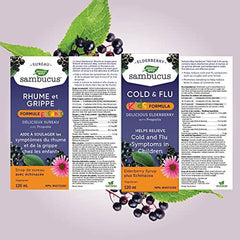 Nature's Way Kids Sambucus Cold and Flu Care – Elderberry Syrup with Echinacea and Propolis - Used in Herbal Medicine to Help Relieve Symptoms (Coughs and Sore Throats) in Children, 120 ml