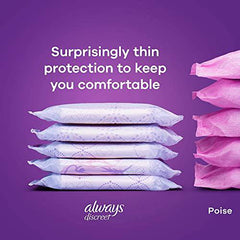 Always Discreet, Incontinence & Postpartum Pads For Women, Size 6 Drops, Extra Heavy Long Absorbency, 60 Count