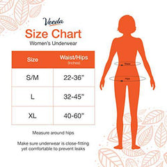 Veeda Natural Incontinence Underwear for Women, Maximum Absorbency, Small/medium size, 24 count