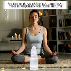 Natural Solution Selenite Tower 15" Tall Skyscraper Healing Crystal Stone Reiki Meditation Energy Protection