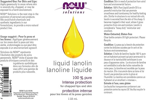 NOW Solutions Liquid Lanolin, 118mL