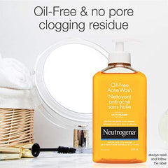 Neutrogena Acne Face Wash, Oil Free Facial Cleanser with Salicylic Acid, 269 mL