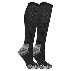 Dr. Scholl's Women's Advanced Relief Blisterguard Socks - 2 & 3 Pair Packs - Non-Binding Cushioned Moisture Management, Black - Knee High (2 Pairs), 4-10