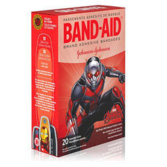 Band-Aid Adhesive Bandages for Kids, Marvel Avengers, 20 Count, Assorted Sizes, red