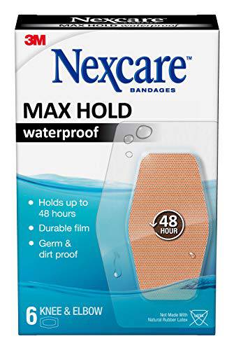 Nexcare Bandage Max Hold, Knee & Elbow 6Count