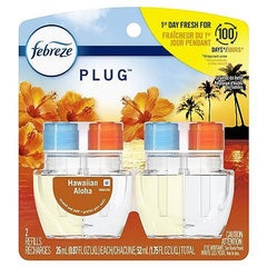 Febreze NOTICEables Plug In Air Freshener Refill, Odor Eliminator, Hawaiian Aloha, 52 mL- Packaging May Vary