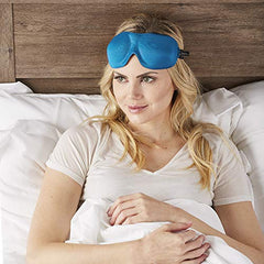 Bucky 40 Blinks Ultralight & Comfortable Contoured, No Pressure Eye Mask for Travel & Sleep, Perfect With Eyelash Extensions - French Blue