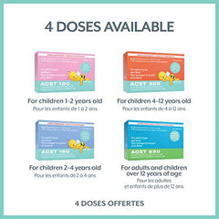 ACET Suppository for Fever & Pain 120mg - Fever Reducer Suppositories for Children (1-2 Years) - Comfortable & Safe Acetaminophen Suppository - For Rectal Use Only