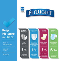 FitRight Plus Adult Briefs with Tabs, Moderate Absorbency, XX-Large, 60"-69" (Pack of 20)