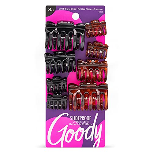 Goody Classics Assorted Claw Clips - Bow Tie Top, 8 Count (Pack of 1)