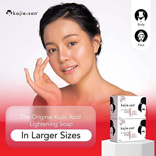 Kojie San Facial Beauty Soap - Skin Fairness and Moisturizing - Reduces Discoloration and Hyperpigmentation (65 grams, 2 Bars Per Pack)