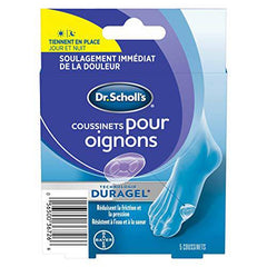 Dr. Scholl's BUNION CUSHION with Duragel Technology, 5ct. Cushioning Protection Against Shoe Pressure and Friction That Fits Easily in Any Shoe For Immediate and All-Day Pain Relief