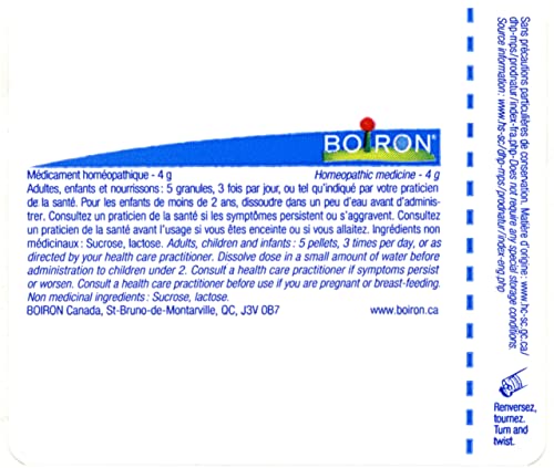 Boiron Arsenicum Album 7ch / 7 C, 4g, Homeopthic Medicine, Multi Dose Tube By Boiron Canada 4 gram