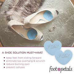 Foot Petals Womens Ball of Foot Cushions, Long Lasting Pain Relief, Women's High Heel Insert, Blue, One Size