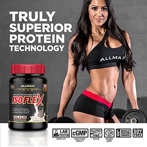 ALLMAX Nutrition - ISOFLEX Whey Protein Powder, Whey Protein Isolate, 27g Protein, Pineapple Coconut, 2 Pound