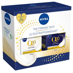 NIVEA Q10 Power Anti-Wrinkle Firming Day and Night Cream Bundle | Anti-Aging face & night cream (1x 50mL Day Cream & 1x 50mL Night Cream)