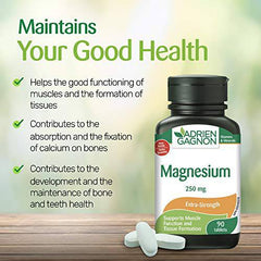 Adrien Gagnon - Magnesium Extra-Strength 250mg 90 Count