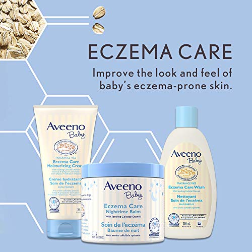 Aveeno Baby Eczema Care Wash for cleanses & soothes eczema prone skin, Colloidal Oatmeal - Fragrance Free, 236mL