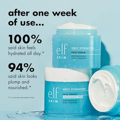 e.l.f. Holy Hydration! Face Cream - Fragrance Free, Moisturizes & Softens Skin, Quick-Absorbing & Ultra-Hydrating, 1.8 Oz (50g)