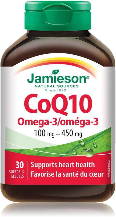 Jamieson CoQ10 100mg Orange 30 Softgels