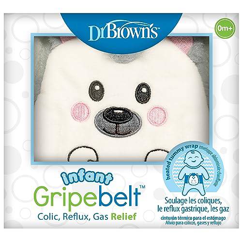 Dr. Brown’s Infant Gripebelt for Colic Relief, Heated Tummy Wrap, Baby Swaddling Belt for Gas Relief, Natural Relief for Upset Stomach in Babies and Toddlers, Hedgehog, 0-3m