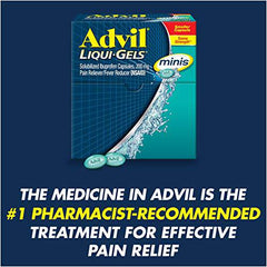 Advil Mini-gels 200 Mg Ibuprofen, Temporary Pain Reliever/Fever Reducer 30 Count