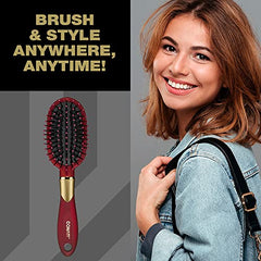 Conair Velvet Touch Hair Brush, Cushion, Mid-Size- Colors May Vary