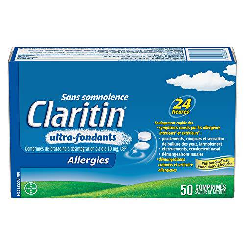 Claritin Rapid Dissolve Allergy Medicine, 24-Hour Non-Drowsy Relief 10 mg, 50 Tablets