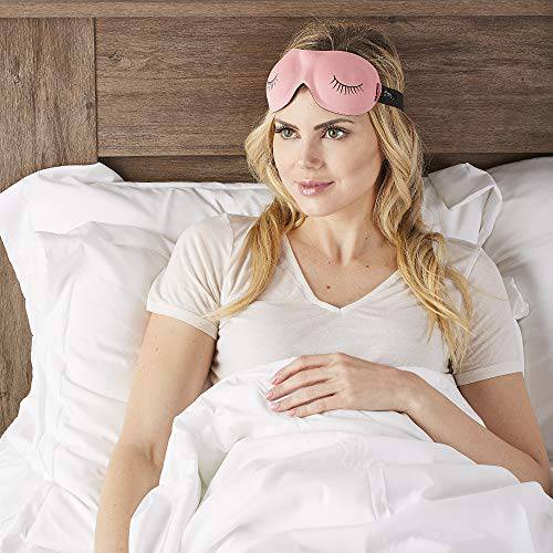 Bucky Ultralight Collection, Contoured Travel and Sleep Eye Mask, Strawberry Eyelash, One Size