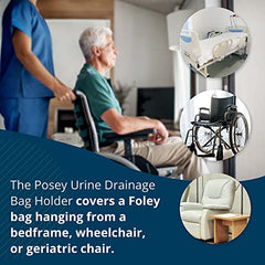 Posey 8215 Urine Drainage Bag Holder, Blue, Canvas