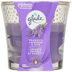 Glade Scented Candle, 2-in-1 Jubilant Rose and Lavender Peach Blossom, 1-Wick Candle, Air Freshener Infused with Essential Oils for Home Fragrance, 1 Count