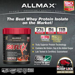 Allmax ISOFLEX Pure Whey Protein Isolate Chocolate Powder - Zecoya