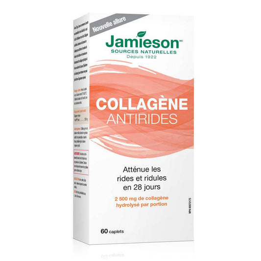 Jamieson Collagen Anti-Wrinkle - 2,500 mg Hydrolyzed Collagen, 60 Count (Pack of 1)