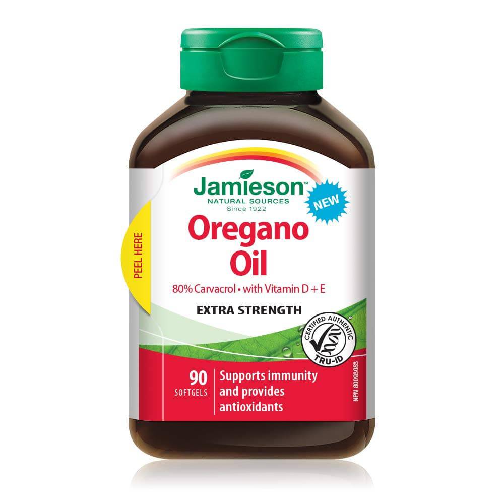 Jamieson Oregano Oil + D&E 90 Softgels