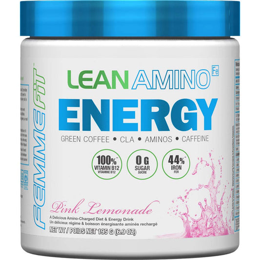 Femme Fit - LEANAMINO Energy - Give Yourself A Boost! - Pink Lemonade - 195 Gram