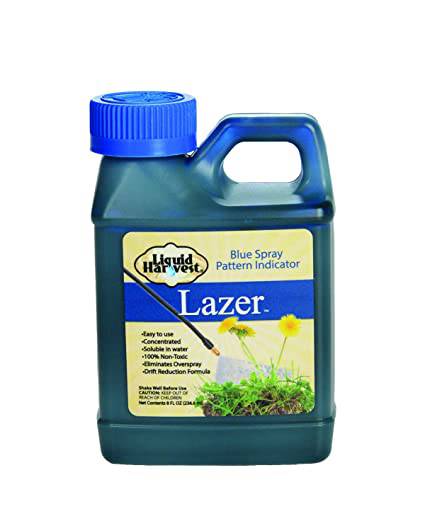 Liquid Harvest Lazer Blue Concentrated Spray Pattern Indicator 8 Ounces Perfect Weed Spray Dye - Zecoya