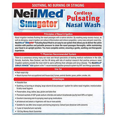 NeilMed Sinugator - Dual Speed Cordless Pulsating Nasal Wash 1 count