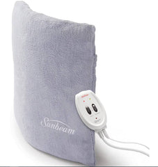 Sunbeam Massaging Heating Pad | Neck & Shoulder Electric Heating Pad for Targeted Pain Relief | 2 Heat & 2 Massage Settings | Arthritis-Friendly Slide Controller | 1-Hour Auto-Off | Soft, Washable Cover | 12 x 12 inch