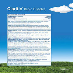 Claritin Rapid Dissolve Allergy Medicine, 24-Hour Non-Drowsy Relief 10 mg, 30 Tablets