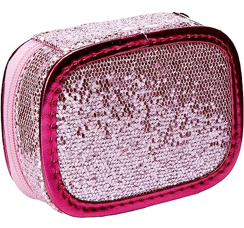 Miamica Vintage Pill Case Travel, Pink Glitter, One Size, Miamica Pill Case "My Pills" Packing Organizer