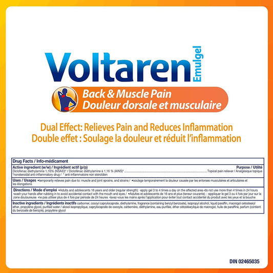 Voltaren Emulgel Back & Muscle Pain Gel No Mess Applicator, 75g