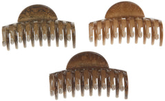 Goody Claw Clips, 3 Pieces Classic Value Pack for Women and Girls, Brown Hair Clips for Medium Volume Hair