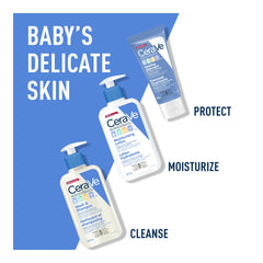 CeraVe BABY Multi-purpose Healing OINTMENT Cream. Prevent Baby Diaper Rash, Chafed skin/Lips, Dry & Cracked heels & feet. Petroleum jelly with Ceramides & Vitamin E. Slugging Cream, sensitive skin, lanolin-free, Fragrance-Free, Travel Size, 85G