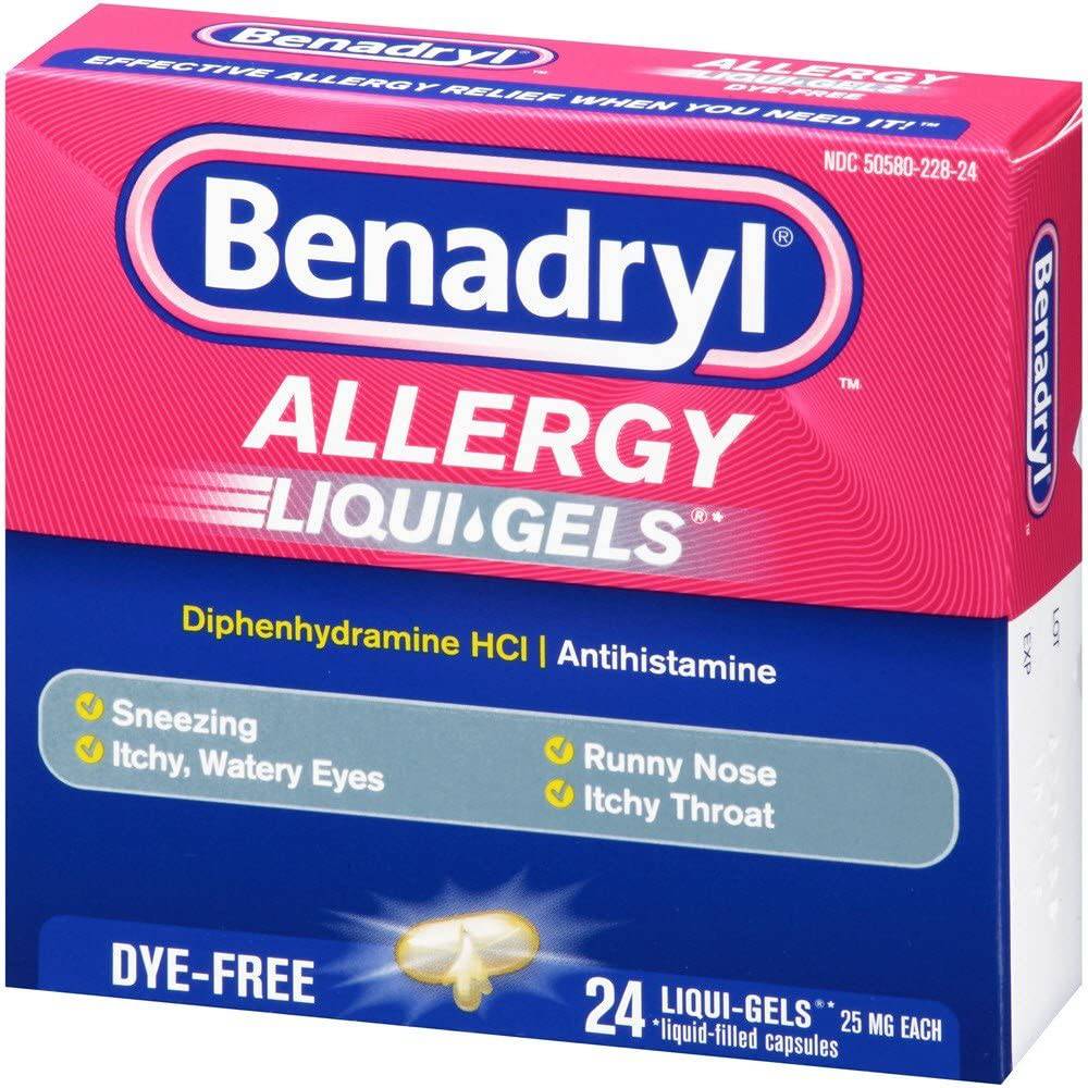 Benadryl Liqui Gels 25mg 24 Count - Zecoya