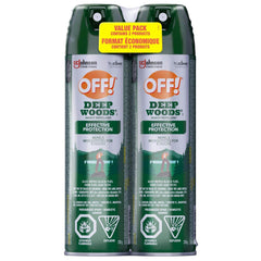 OFF Deep Woods Insect and Mosquito Repellent, Bug Spray Ideal for Camping, Hiking and Hunting, Up to 8 Hours of Protection, 230g Each, 2pk, (Packaging May Vary)