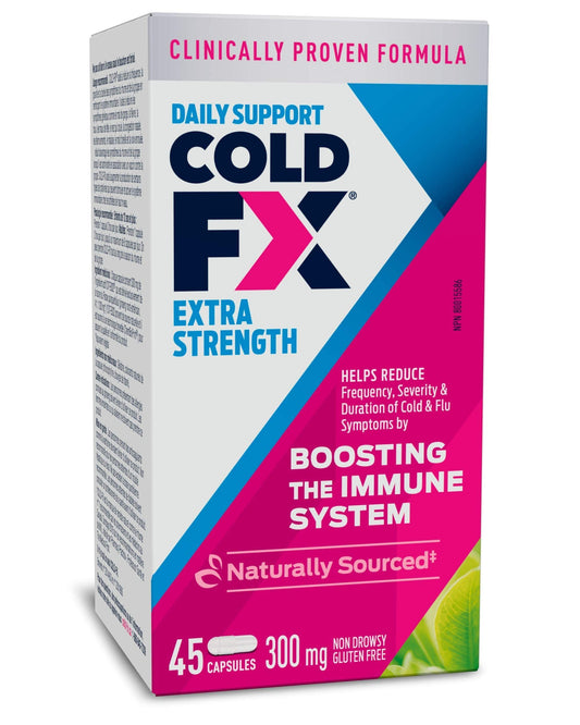 COLD-FX Extra Strength, Ginseng, Extract, Reduce Chance Cold and Flu, Support Immune System - 45 Capsules