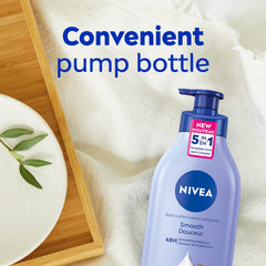 NIVEA Smooth Body Lotion | 48H Smoother Skin, 625 ml