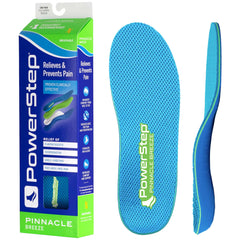 Powerstep Women's Pinnacle Breeze Insole, Blue, Men's 3-3.5 5-5.5